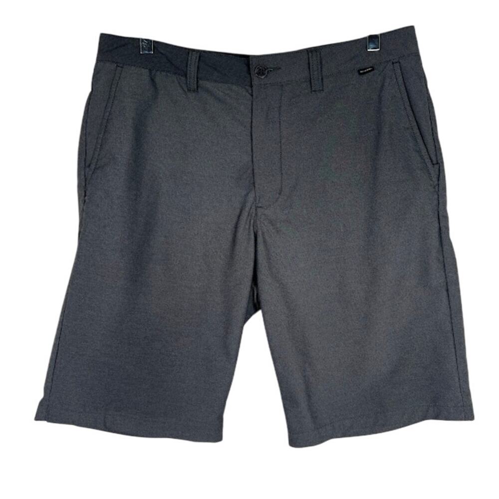 Travis‎ Mathew Men's Golf Shorts 34 Gray Stretch Flat Front Chino Performance